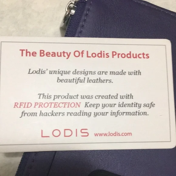 Purple Lodis card RFID wallet - Picture 4 of 5
